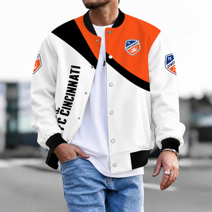 [FAN EXCLUSIVE] NEW CUSTOMIZED MLS05 FCC FC CINCINNATI BASEBALL JACKET & SATIN VARSITY JACKET