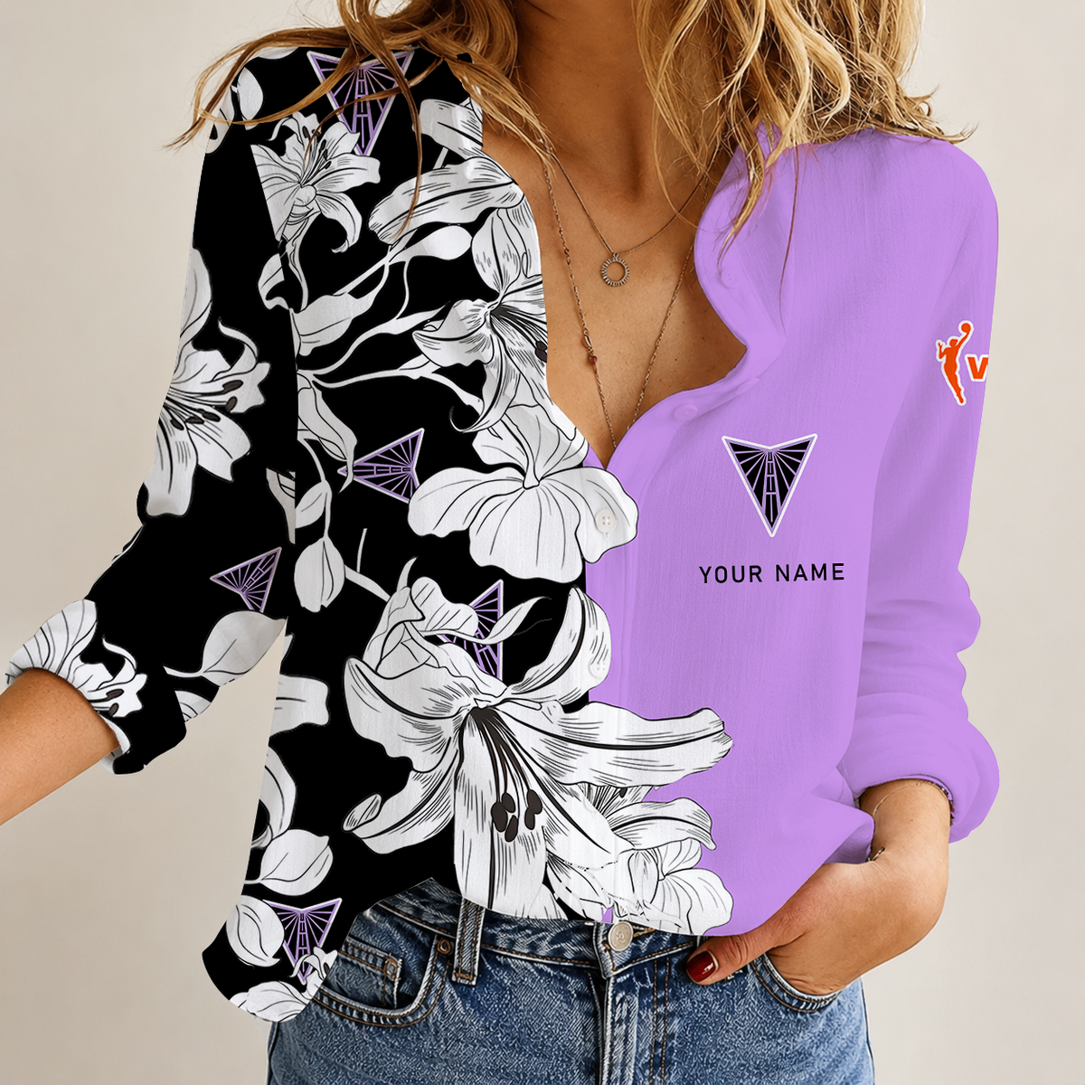 [FAN FAVORITE] NEW CUSTOMIZED WNBA05 GSV GOLDEN STATE VALKYRIES WOMEN CASUAL SHIRT