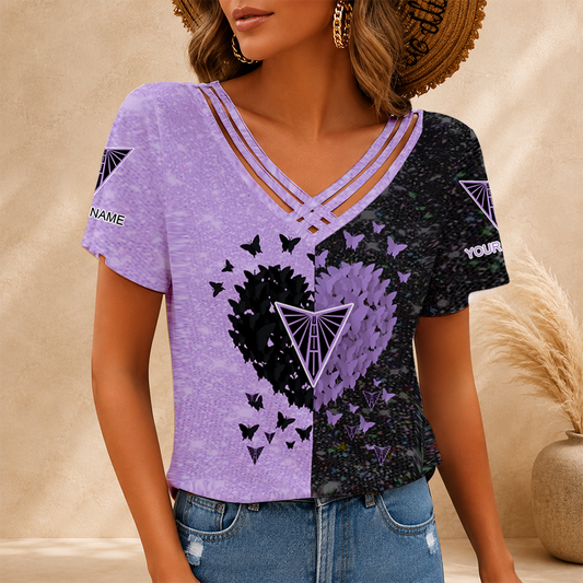 [FAN FAVORITE] NEW CUSTOMIZED WNBA05 GSV GOLDEN STATE VALKYRIES V-NECK SHIRT