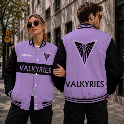 [FAN FAVORITE] NEW CUSTOMIZED WNBA05 GSV GOLDEN STATE VALKYRIES BASEBALL JACKET, SATIN VARSITY JACKET