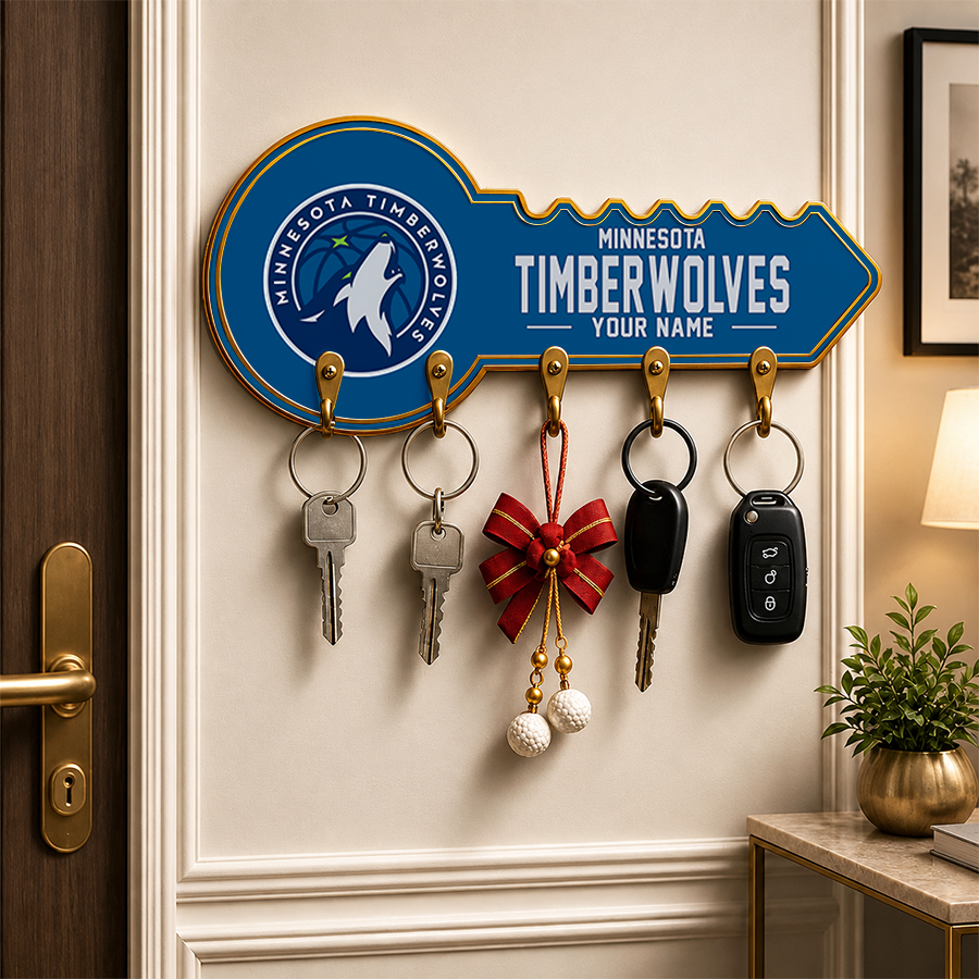 [HOT DEAL] NEW CUSTOMIZED NBA05 MTW MINNESOTA TIMBERWOLVES WALL KEY HOLDER FOR HOME