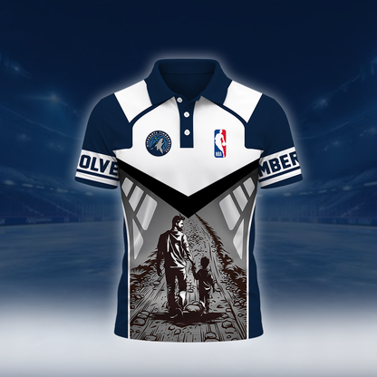 [HOT DEAL] NEW CUSTOMIZED NBA05 MTW MINNESOTA TIMBERWOLVES POLO SHIRT