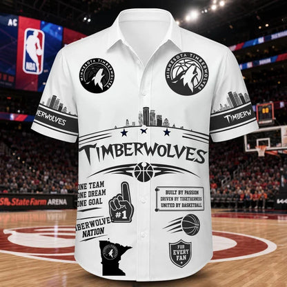 [HOT DEAL] NEW CUSTOMIZED NBA05 MTW MINNESOTA TIMBERWOLVES UNISEX HAWAIIAN SHIRT