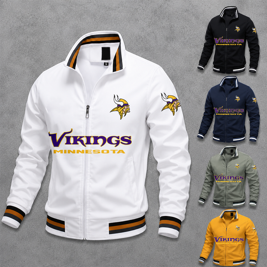 [SPECIAL OFFER] NEW CUSTOMIZED NFL05 MVK MINNESOTA VIKINGS MULTICOLOR MEN'S CASUAL JACKET