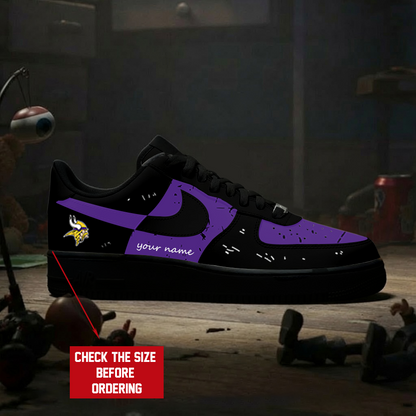 [SPECIAL OFFER] NEW CUSTOMIZED NFL05 MVK MINNESOTA VIKINGS AF1 SNEAKERS