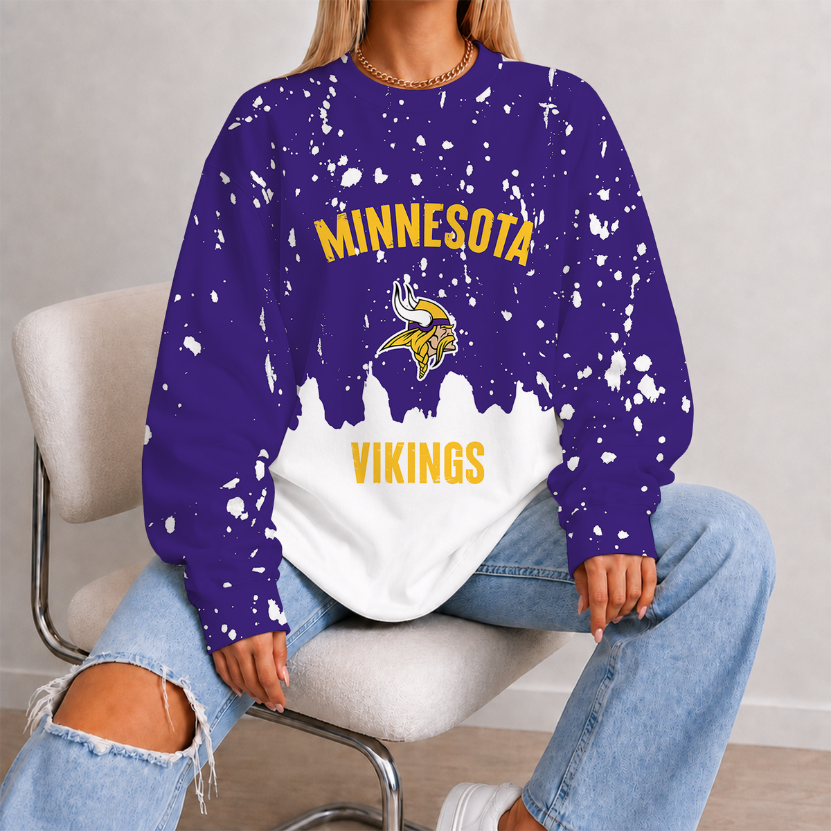 [SPECIAL OFFER] NEW CUSTOMIZED NFL05 MVK MINNESOTA VIKINGS UNISEX SWEATSHIRT