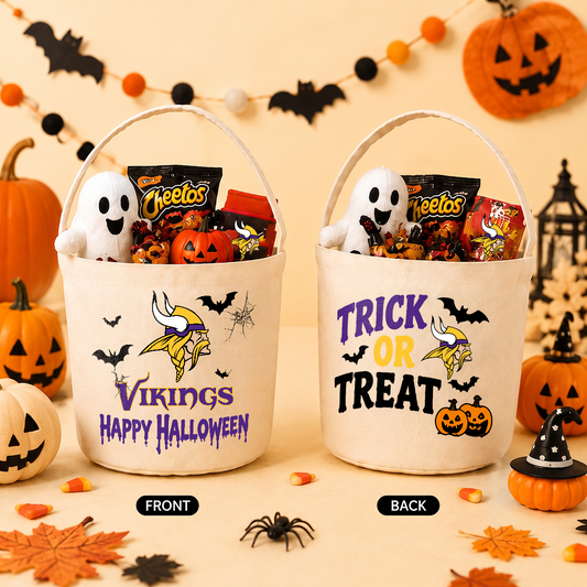 [SPECIAL OFFER] NEW CUSTOMIZED NFL05 MVK MINNESOTA VIKINGS HALLOWEEN BASKET