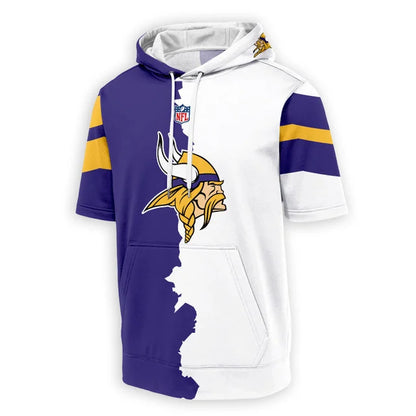 [SPECIAL OFFER] NEW CUSTOMIZED NFL05 MVK MINNESOTA VIKINGS SHORT SLEEVE HOODIE T-SHIRT