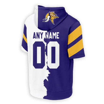 [SPECIAL OFFER] NEW CUSTOMIZED NFL05 MVK MINNESOTA VIKINGS SHORT SLEEVE HOODIE T-SHIRT