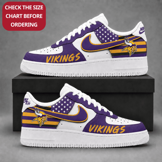 [SPECIAL OFFER] NEW CUSTOMIZED NFL05 MVK MINNESOTA VIKINGS AF1 SHOES