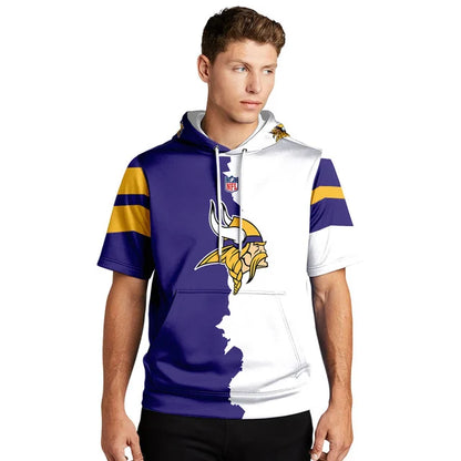 [SPECIAL OFFER] NEW CUSTOMIZED NFL05 MVK MINNESOTA VIKINGS SHORT SLEEVE HOODIE T-SHIRT