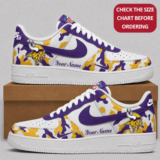 [SPECIAL OFFER] NEW CUSTOMIZED NFL05 MVK MINNESOTA VIKINGS AF1 SHOES