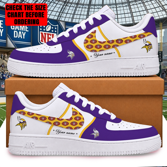 [SPECIAL OFFER] NEW CUSTOMIZED NFL05 MVK MINNESOTA VIKINGS AF1 SHOES