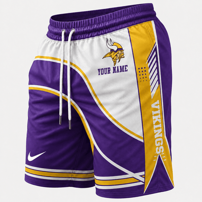 [SPECIAL OFFER] NEW CUSTOMIZED NFL05 MVK MINNESOTA VIKINGS SHORT PANTS