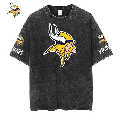 [SPECIAL OFFER] NEW CUSTOMIZED NFL05 MVK MINNESOTA VIKINGS FUNNY MULTICOLOR WASHED TEE