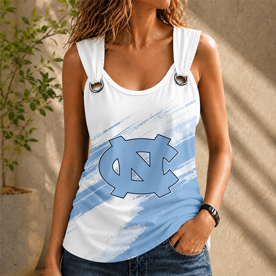 [FAN FAVORITE] NEW CUSTOMIZED NCAA MAM05 NTH NORTH CAROLINA TAR HEELS O-RING SHOULDER TANK TOP