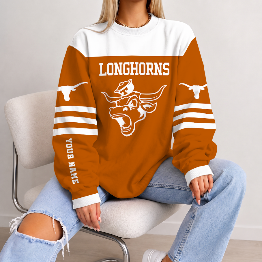 [FAN FAVORITE] NEW CUSTOMIZED NCAA CWS05 TXL TEXAS LONGHORNS UNISEX SWEATSHIRT