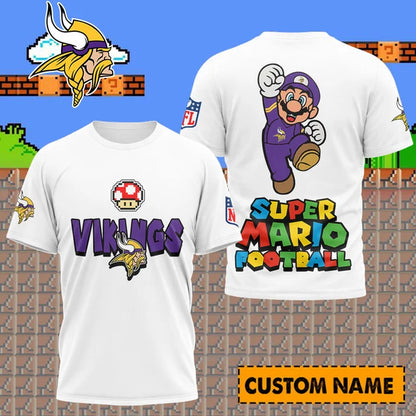 [SPECIAL OFFER] NEW CUSTOMIZED NFL05 MVK MINNESOTA VIKINGS SUPER MARIO T-SHIRT, HOODIE, ZIP HOODIE