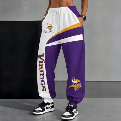 [SPECIAL OFFER] NEW CUSTOMIZED NFL05 MVK MINNESOTA VIKINGS SWEATPANTS
