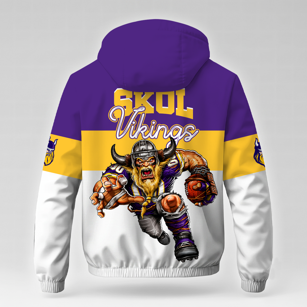 [SPECIAL OFFER] NEW CUSTOMIZED NFL05 MVK MINNESOTA VIKINGS WINDBREAKER JACKET