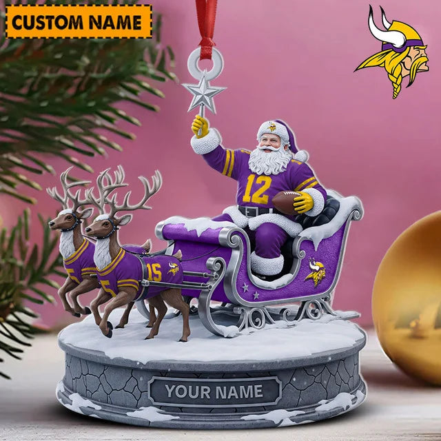 [SPECIAL OFFER] NEW CUSTOMIZED NFL05 MVK MINNESOTA VIKINGS CHRISTMAS ACRYLIC ORNAMENT