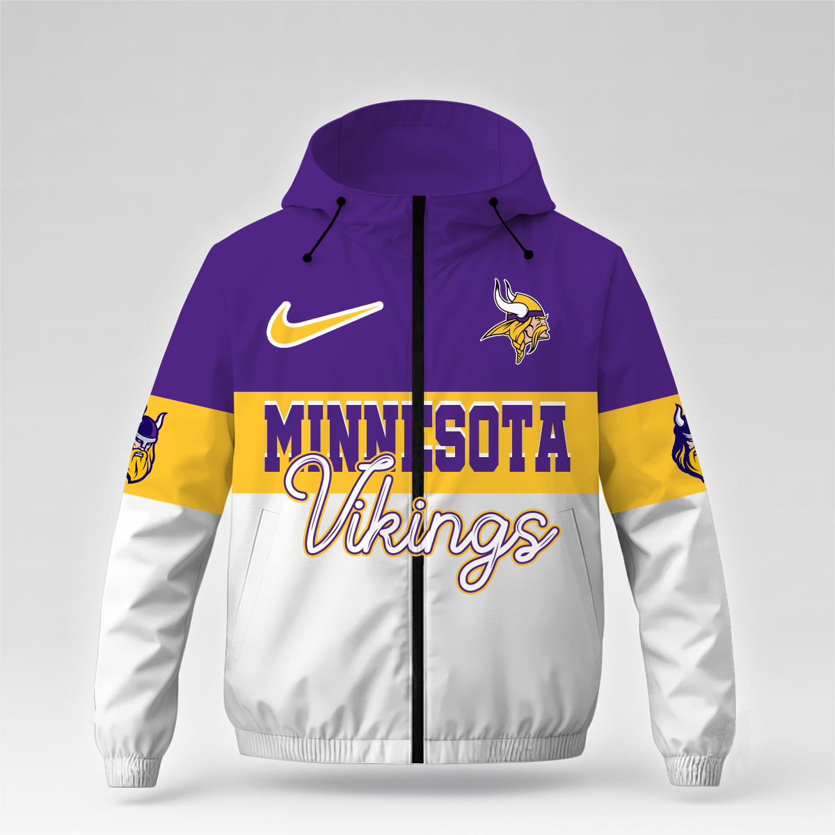 [SPECIAL OFFER] NEW CUSTOMIZED NFL05 MVK MINNESOTA VIKINGS WINDBREAKER JACKET