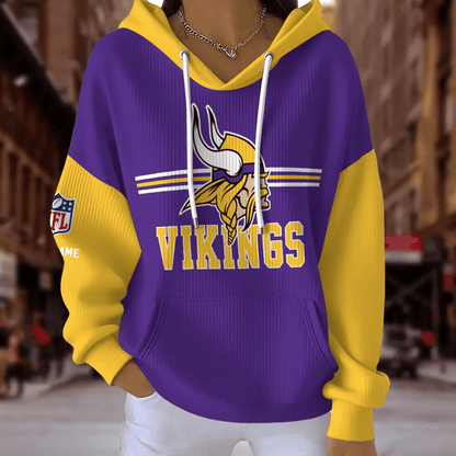 [SPECIAL OFFER] NEW CUSTOMIZED NFL05 MVK MINNESOTA VIKINGS RIBBED HOODIE & SWEATSHIRT