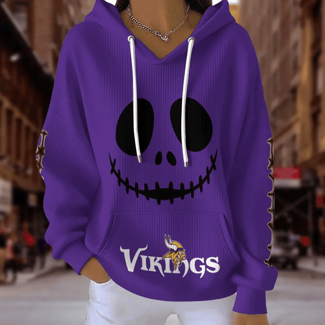 [SPECIAL OFFER] NEW CUSTOMIZED NFL05 MVK MINNESOTA VIKINGS RIBBED HOODIE & SWEATSHIRT