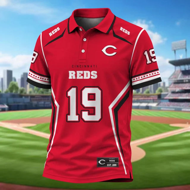 [FLASH SALE] NEW CUSTOMIZED MLB05 CRS CINCINNATI REDS POLO SHIRT