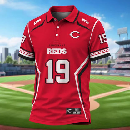 [FLASH SALE] NEW CUSTOMIZED MLB05 CRS CINCINNATI REDS POLO SHIRT