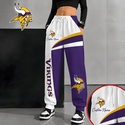 [SPECIAL OFFER] NEW CUSTOMIZED NFL05 MVK MINNESOTA VIKINGS SWEATPANTS