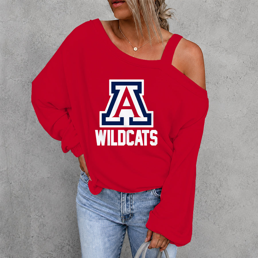 [FAN FAVORITE] NEW CUSTOMIZED NCAA CWS06 ARW ARIZONA WILDCATS DROP SHOULDER SWEATSHIRT