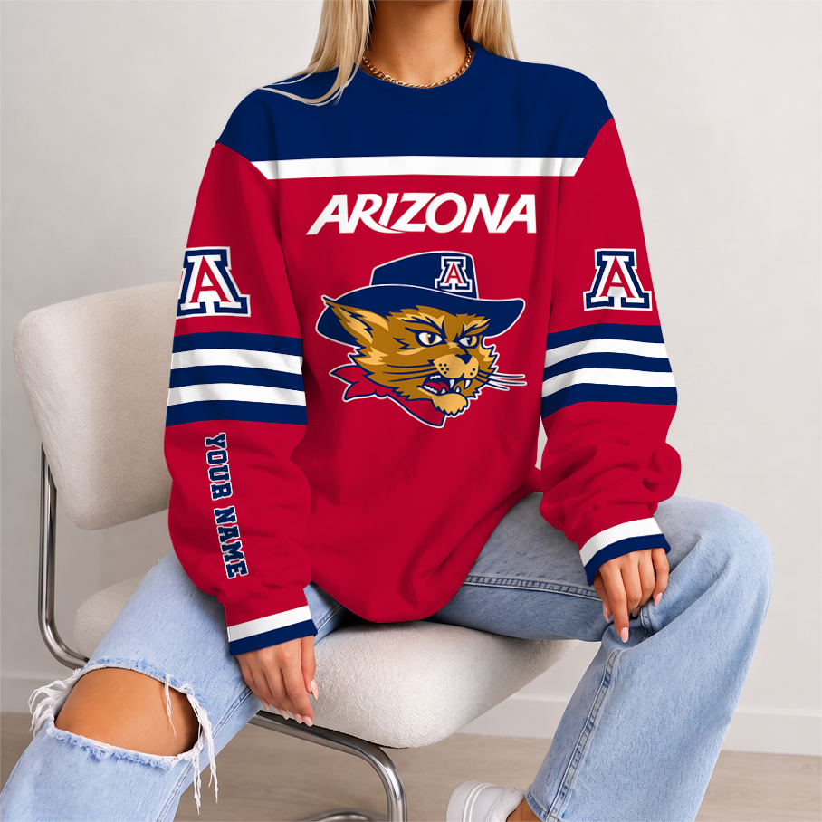[FAN FAVORITE] NEW CUSTOMIZED NCAA CWS06 ARW ARIZONA WILDCATS UNISEX SWEATSHIRT