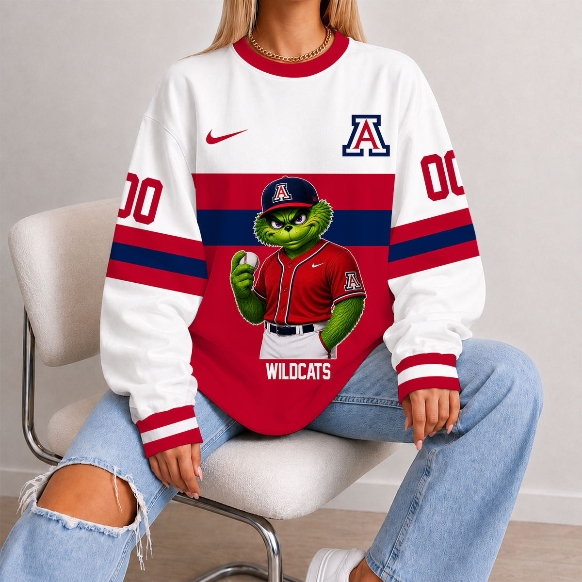[FAN FAVORITE] NEW CUSTOMIZED NCAA CWS06 ARW ARIZONA WILDCATS UNISEX SWEATSHIRT