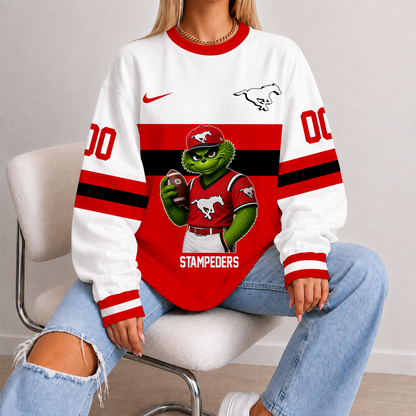 [FAN EXCLUSIVE] NEW CUSTOMIZED CFL06 CGY CALGARY STAMPEDERS STRAPPY UNISEX SWEATSHIRT
