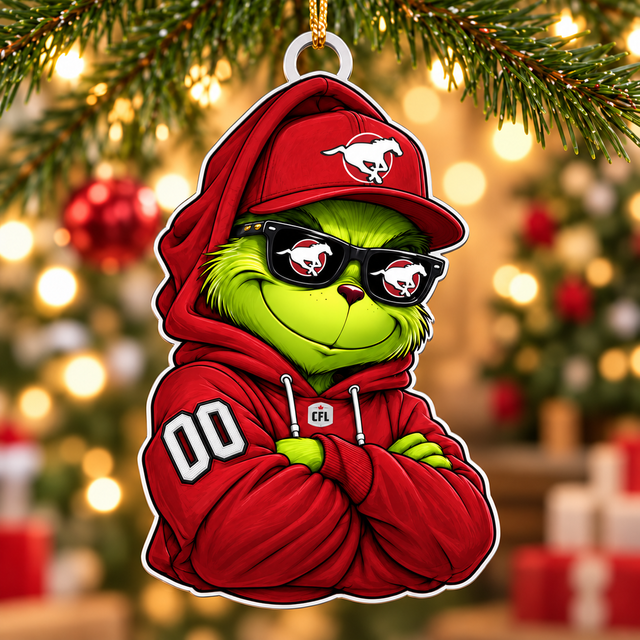 [FAN EXCLUSIVE] NEW CUSTOMIZED CFL06 CGY CALGARY STAMPEDERS CHRISTMAS ACRYLIC ORNAMENT