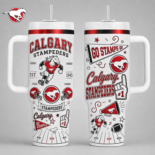 [FAN EXCLUSIVE] NEW CUSTOMIZED CFL06 CGY CALGARY STAMPEDERS HALLOWEEN  40OZ TUMBLER