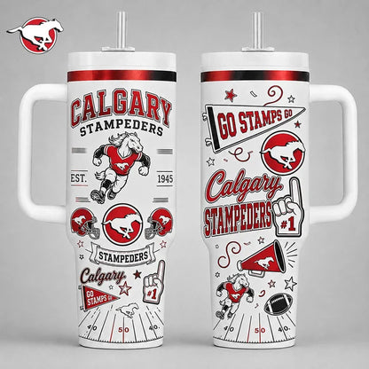[FAN EXCLUSIVE] NEW CUSTOMIZED CFL06 CGY CALGARY STAMPEDERS HALLOWEEN  40OZ TUMBLER