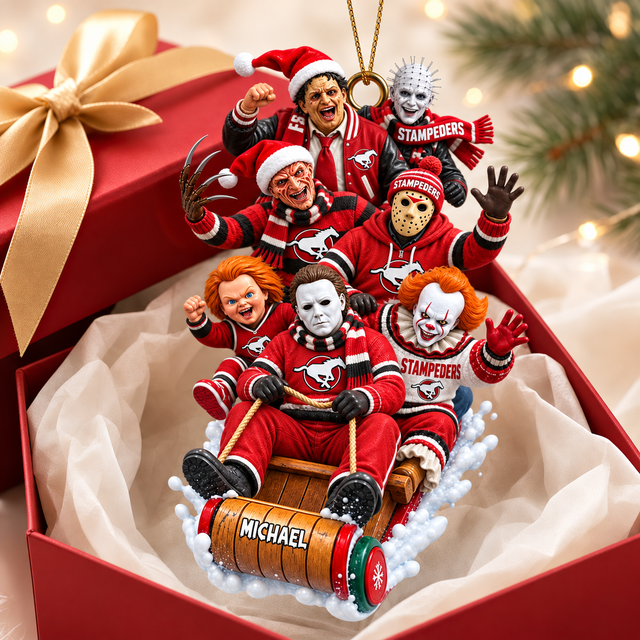 [FAN EXCLUSIVE] NEW CUSTOMIZED CFL06 CGY CALGARY STAMPEDERS CHRISTMAS ACRYLIC ORNAMENT