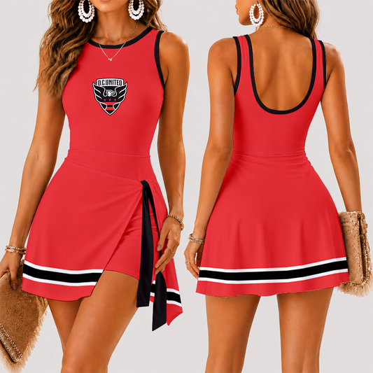 [FAN EXCLUSIVE] NEW CUSTOMIZED MLS06 DCU D.C. UNITED WOMEN'S SUMMER SKORT DRESS