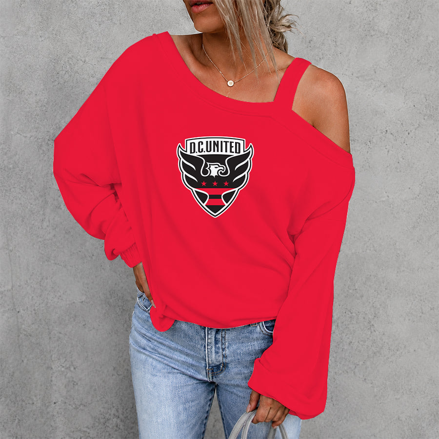 [FAN EXCLUSIVE] NEW CUSTOMIZED MLS06 DCU D.C. UNITED DROP SHOULDER SWEATSHIRT