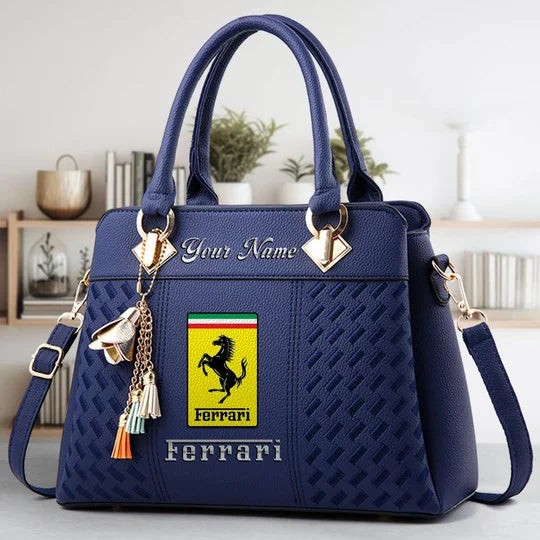 [FAN MUST-HAVE] NEW CUSTOMIZED F106 FER SCUDERIA FERRARI MULTICOLOR HANDBAG