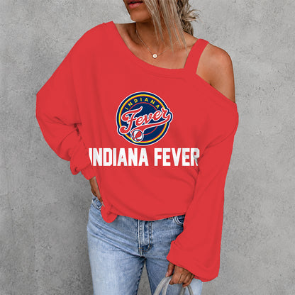 [FAN FAVORITE] NEW CUSTOMIZED WNBA06 IDF INDIANA FEVER WOMEN'S OFF-SHOULDER LONG SLEEVE SHIRT