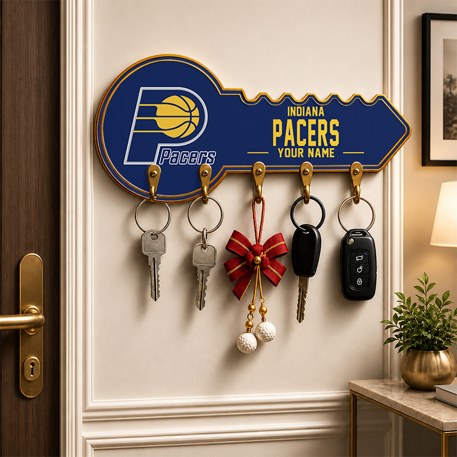 [HOT DEAL] NEW CUSTOMIZED NBA06 IPA INDIANA PACERS WALL KEY HOLDER FOR HOME