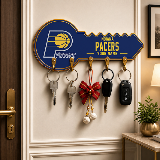 [HOT DEAL] NEW CUSTOMIZED NBA06 IPA INDIANA PACERS WALL KEY HOLDER FOR HOME