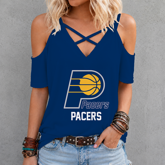 [HOT DEAL] NEW CUSTOMIZED NBA06 IPA INDIANA PACERS CRISS CROSS V-NECK TOP