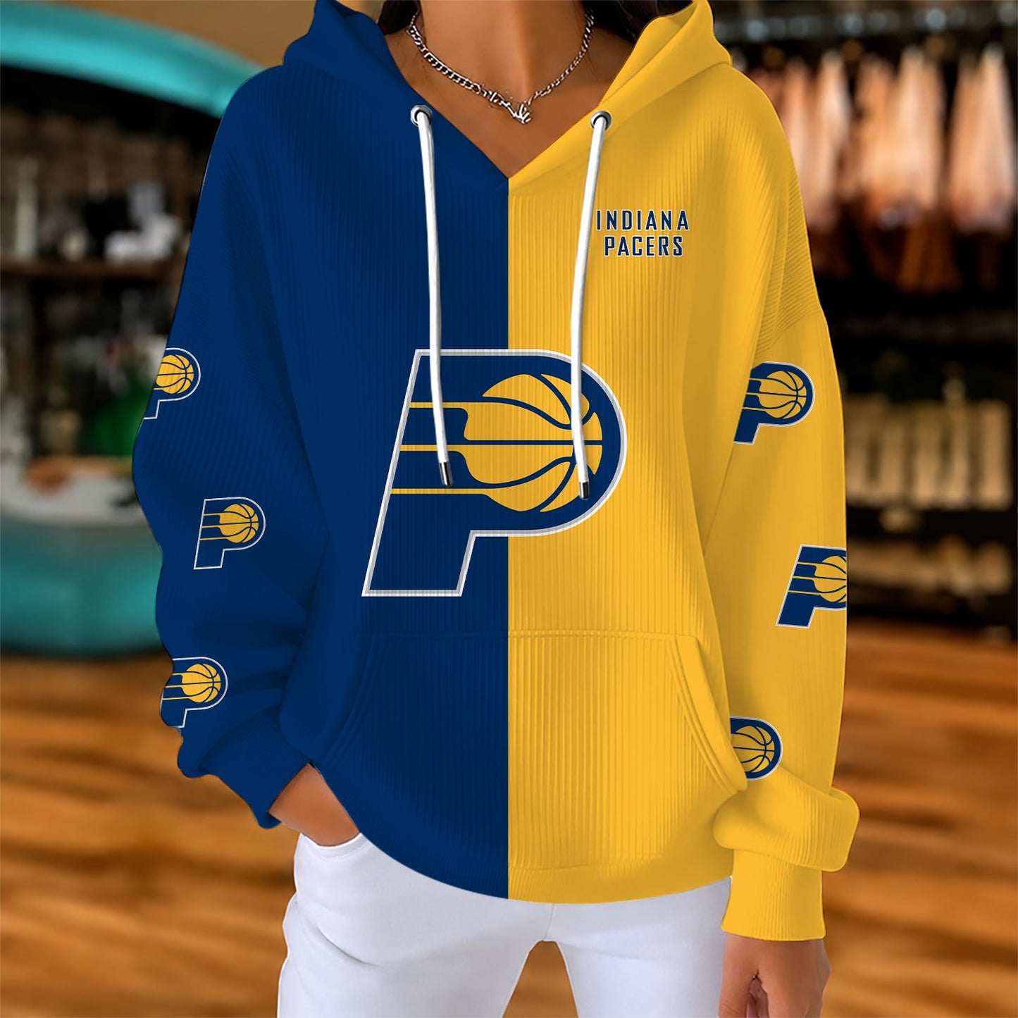 [HOT DEAL] NEW CUSTOMIZED NBA06 IPA INDIANA PACERS  RIBBED HOODIE & SWEATSHIRT