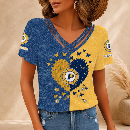 [HOT DEAL] NEW CUSTOMIZED NBA06 IPA INDIANA PACERS V-NECK SHIRT