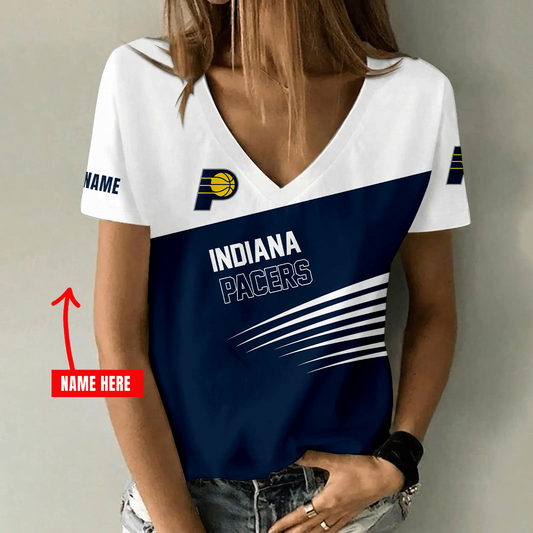 [HOT DEAL] NEW CUSTOMIZED NBA06 IPA INDIANA PACERS V-NECK FEMALE SHIRT