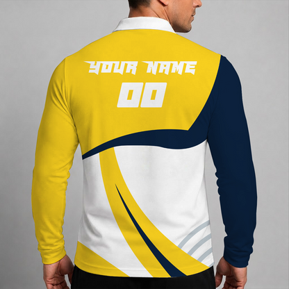 [HOT DEAL] NEW CUSTOMIZED NBA06 IPA INDIANA PACERS MEN LONG SLEEVE POLO